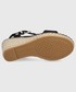 Sandały na obcasie Tommy Hilfiger sandały damskie kolor czarny na koturnie