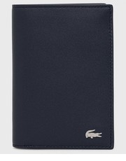 Portfel portfel skórzany męski kolor granatowy - Answear.com Lacoste