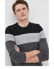 Sweter męski Sweter bawełniany męski kolor szary lekki - Answear.com Lacoste
