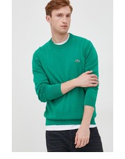 Sweter męski sweter bawełniany męski kolor zielony lekki - Answear.com Lacoste