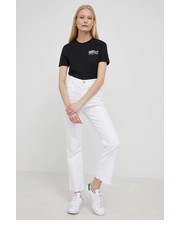 Bluzka t-shirt bawełniany kolor czarny - Answear.com Lacoste