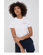 Bluzka t-shirt bawełniany kolor biały - Answear.com Lacoste