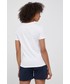 Bluzka Lacoste t-shirt bawełniany kolor biały