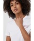 Bluzka Lacoste t-shirt bawełniany kolor biały