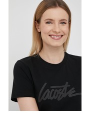 Bluzka t-shirt damski kolor czarny - Answear.com Lacoste