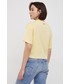 Bluzka Lacoste t-shirt bawełniany kolor żółty