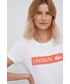 Bluzka Lacoste t-shirt damski kolor biały