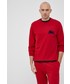 Bluza męska Lacoste Bluza męska kolor czerwony z aplikacją