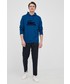 Bluza męska Lacoste Bluza męska kolor turkusowy z kapturem z aplikacją