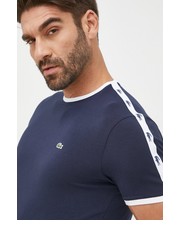 T-shirt - koszulka męska t-shirt męski kolor granatowy z aplikacją - Answear.com Lacoste