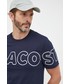 T-shirt - koszulka męska Lacoste t-shirt bawełniany kolor granatowy z nadrukiem