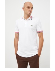 T-shirt - koszulka męska polo bawełniane kolor biały - Answear.com Lacoste
