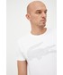 T-shirt - koszulka męska Lacoste t-shirt bawełniany kolor biały z nadrukiem
