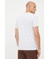 T-shirt - koszulka męska Lacoste t-shirt bawełniany kolor biały wzorzysty