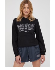 Bluza bluza damska kolor czarny z kapturem z aplikacją - Answear.com Lacoste