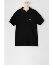 Koszulka Polo dziecięce kolor czarny z aplikacją - Answear.com Lacoste