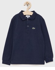 Koszulka Longsleeve bawełniany dziecięcy kolor granatowy gładki - Answear.com Lacoste