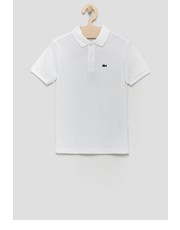 Koszulka polo bawełniane dziecięce kolor biały gładki - Answear.com Lacoste