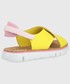 Sandały Camper sandały skórzane Oruga Sandal damskie kolor żółty