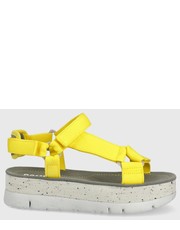 Sandały sandały Oruga Up damskie kolor żółty na platformie - Answear.com Camper
