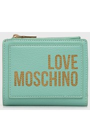 Portfel portfel damski kolor turkusowy - Answear.com Love Moschino