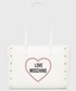 Shopper bag Love Moschino torebka kolor biały