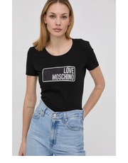 Bluzka T-shirt damski kolor czarny - Answear.com Love Moschino