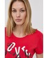 Bluzka Love Moschino T-shirt damski kolor czerwony