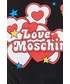 Bluzka Love Moschino top bawełniany kolor czarny