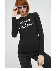 Bluzka longsleeve damski kolor czarny - Answear.com Love Moschino