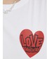 Bluzka Love Moschino t-shirt bawełniany kolor biały