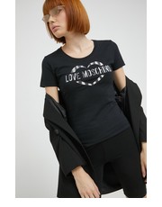 Bluzka t-shirt damski kolor czarny - Answear.com Love Moschino