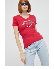 Bluzka t-shirt damski kolor czerwony - Answear.com Love Moschino