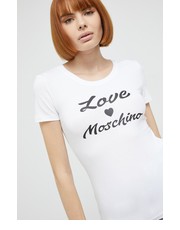 Bluzka t-shirt damski kolor biały - Answear.com Love Moschino