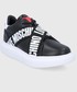 Sneakersy Love Moschino Buty skórzane kolor czarny na platformie