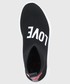 Sneakersy Love Moschino Buty kolor czarny na platformie