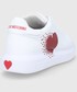 Sneakersy Love Moschino buty skórzane kolor biały na platformie