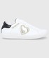 Sneakersy Love Moschino buty kolor biały na płaskim obcasie