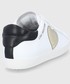 Sneakersy Love Moschino buty kolor biały na płaskim obcasie