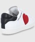 Sneakersy Love Moschino buty skórzane kolor biały