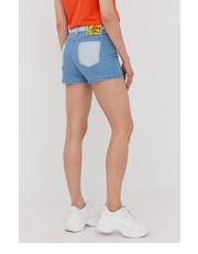 Spodnie szorty jeansowe damskie wzorzyste high waist - Answear.com Love Moschino