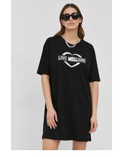 Sukienka Sukienka kolor czarny mini oversize - Answear.com Love Moschino