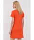 Sukienka Love Moschino sukienka bawełniana kolor pomarańczowy mini prosta