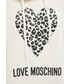 Sukienka Love Moschino sukienka bawełniana kolor beżowy mini prosta