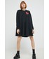 Sukienka Love Moschino sukienka bawełniana kolor czarny mini oversize