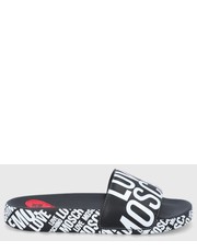 Klapki klapki damskie kolor czarny - Answear.com Love Moschino
