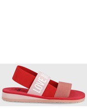 Sandały sandały damskie kolor czerwony - Answear.com Love Moschino