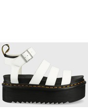 Sandały sandały skórzane Blaire Quad damskie kolor biały na platformie - Answear.com Dr. Martens