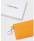Portfel Calvin Klein  etui na karty damski kolor pomarańczowy