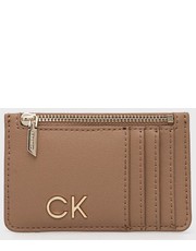 Portfel etui na karty damski kolor brązowy - Answear.com Calvin Klein 